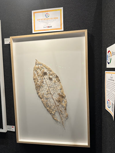 Giant Mahoe Leaf. - Golden art award winning piece.