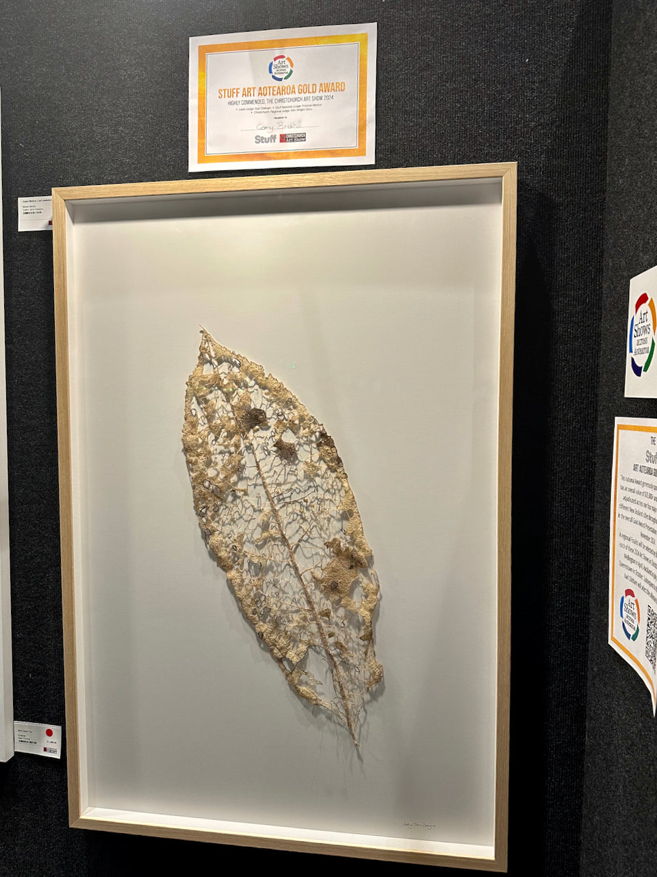 Gold award and second place for my sculpture.