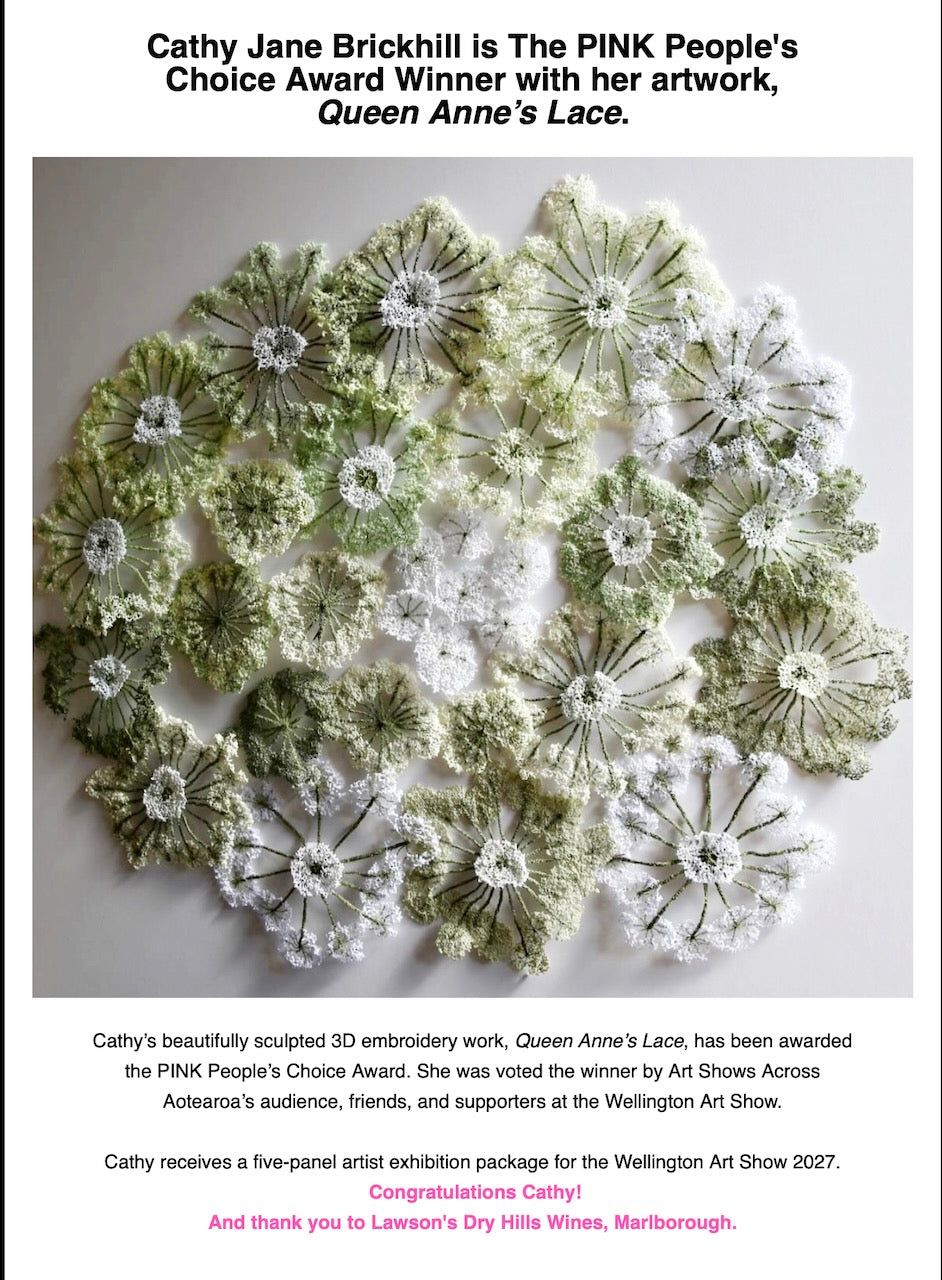 Queen Anne's lace #6. 3D Thread Sculpture. (Award winning piece)!
