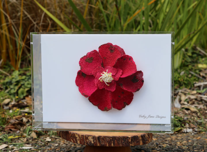 Camellia 3D Thread Sculpture.