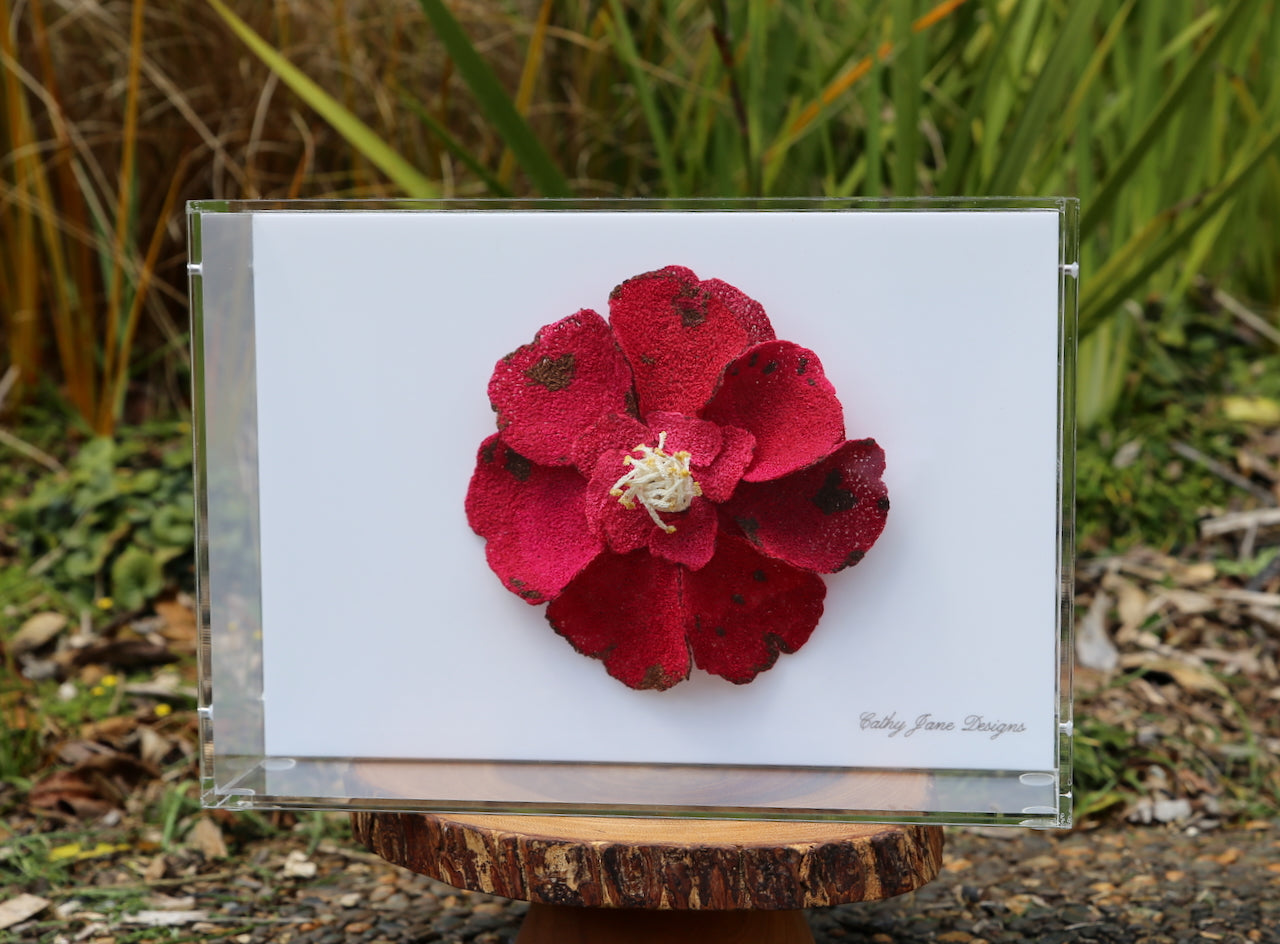 Camellia 3D Thread Sculpture.