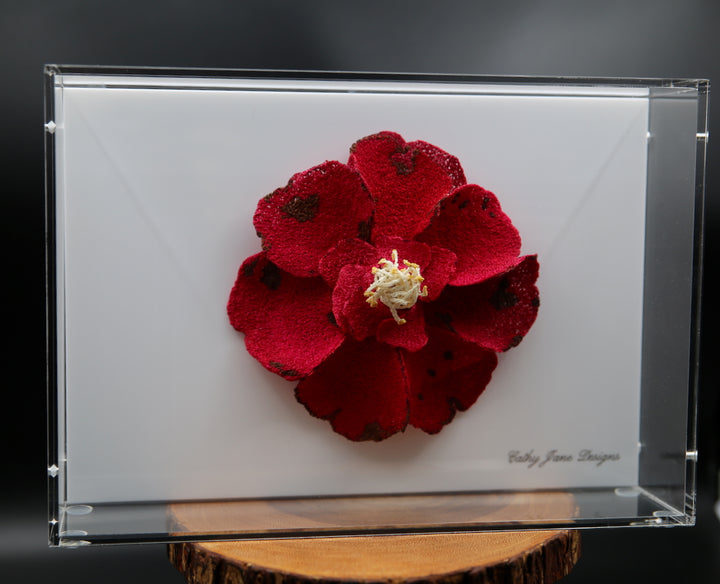 Camellia 3D Thread Sculpture.