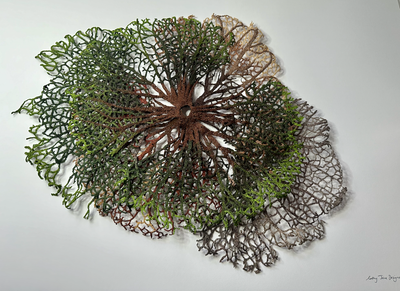 Changing seasons sculptural embroidery.