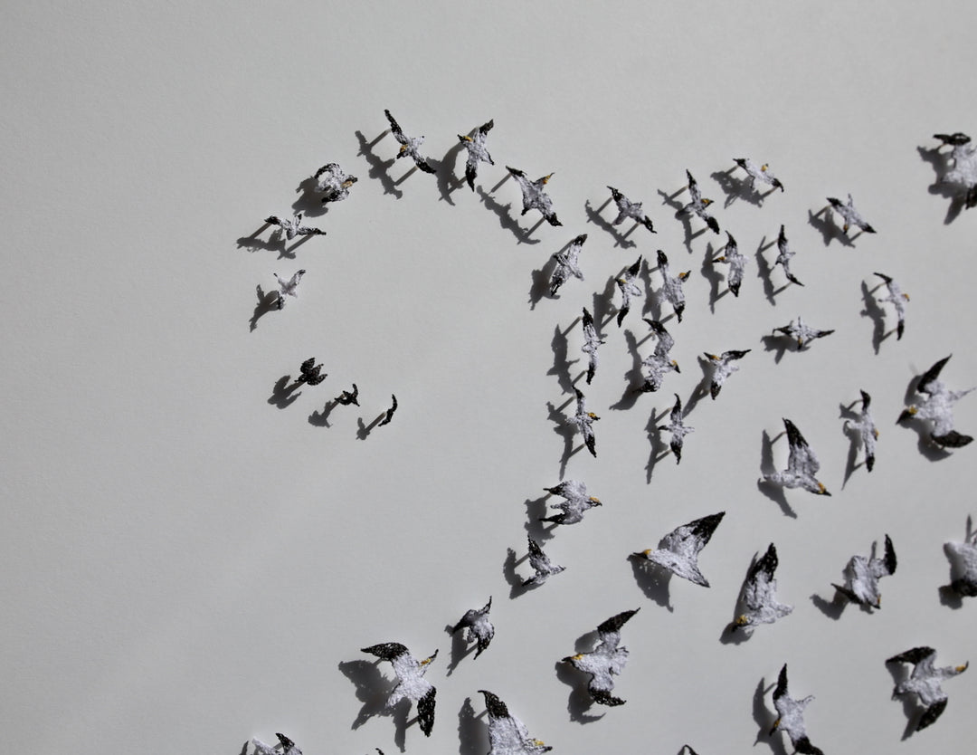 Insatiable Gannets 3D Thread Sculpture. #2