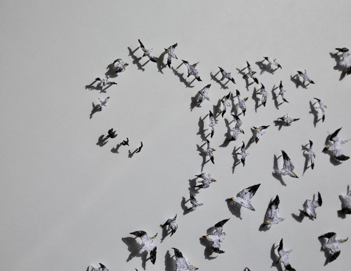 Insatiable Gannets 3D Thread Sculpture. #2