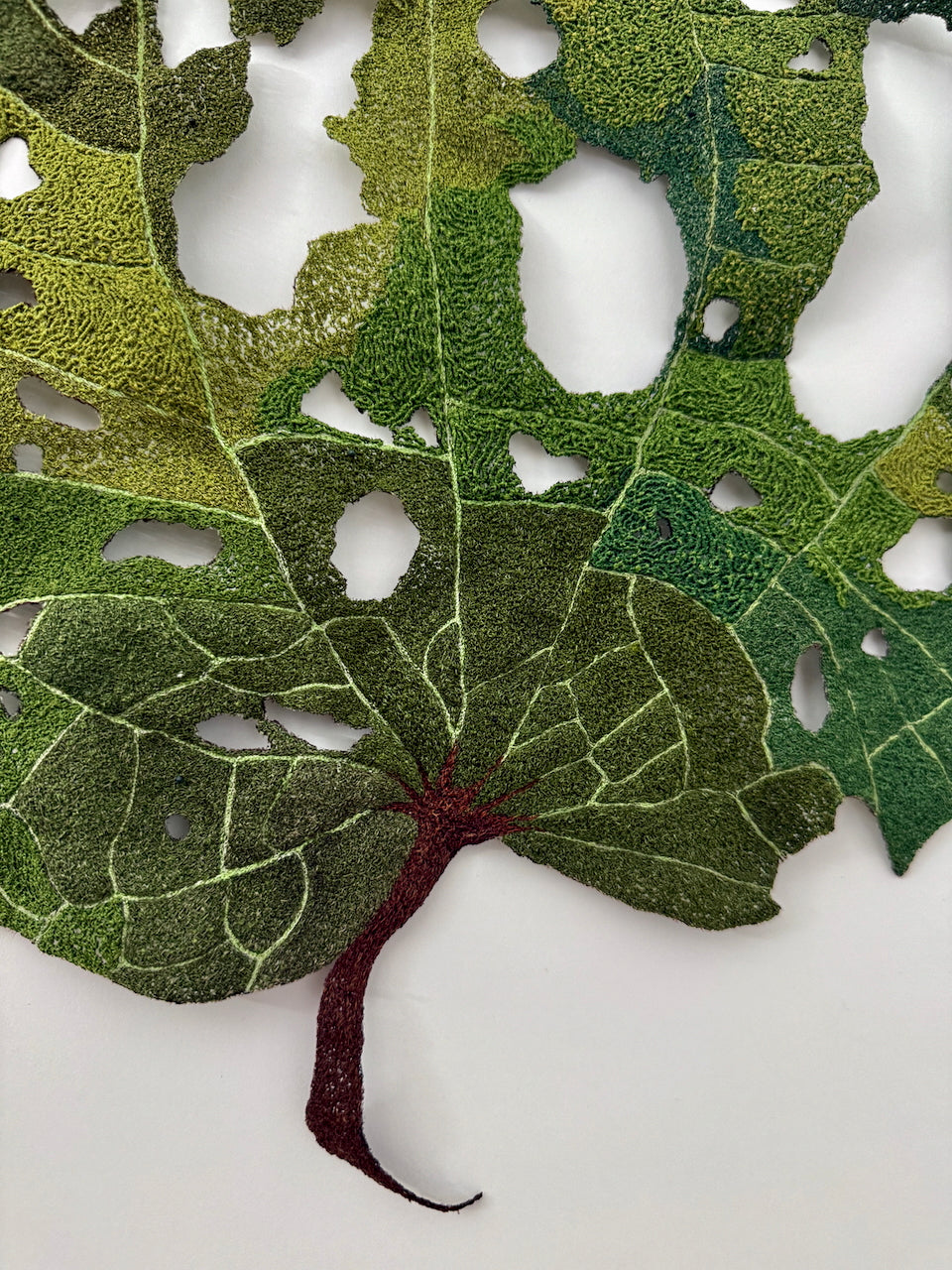 Giant Kawakawa Leaf 3D Thread Sculpture #9.