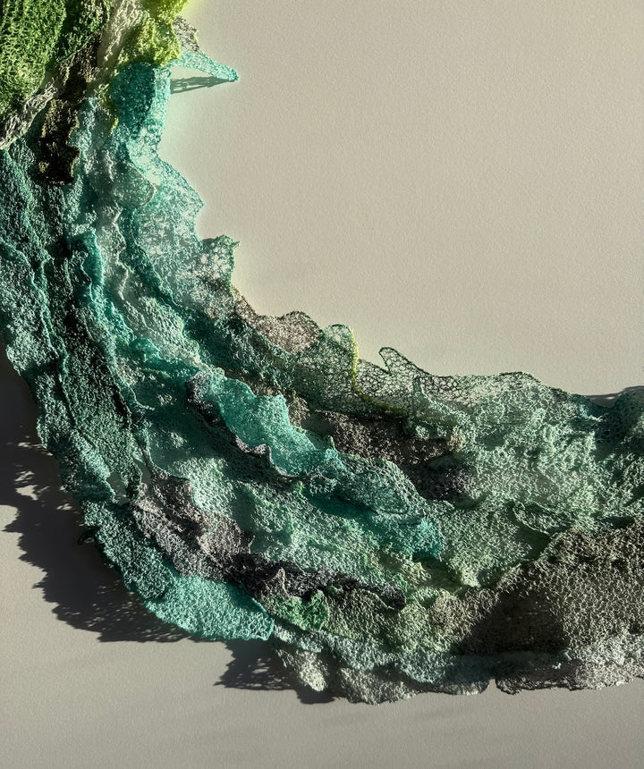 Colloidal sulphur formation 3D Thread Sculpture.