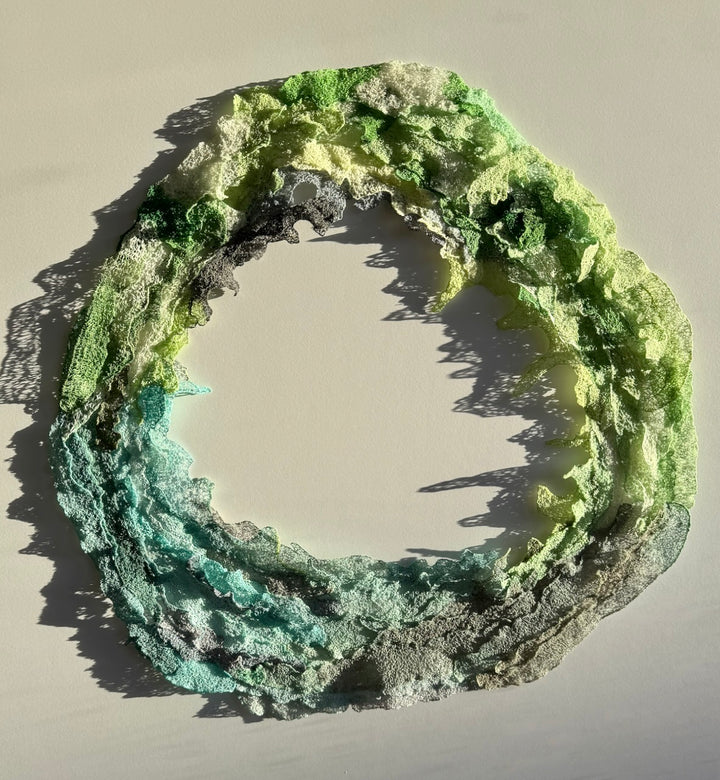 Colloidal sulphur formation 3D Thread Sculpture.