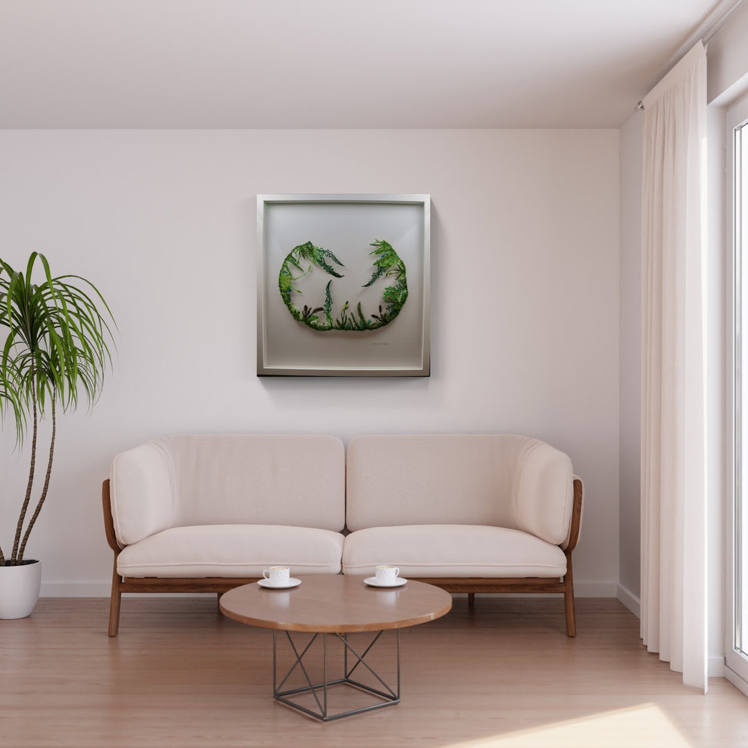 Beauty of Weeds 3D Thread Sculpture.