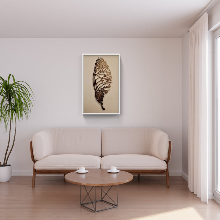 Dynamic Seedpod 3D Thread Sculpture.