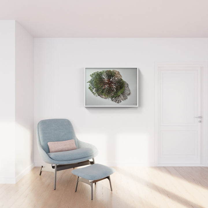 Leaf vein formation 3D Thread Sculpture.