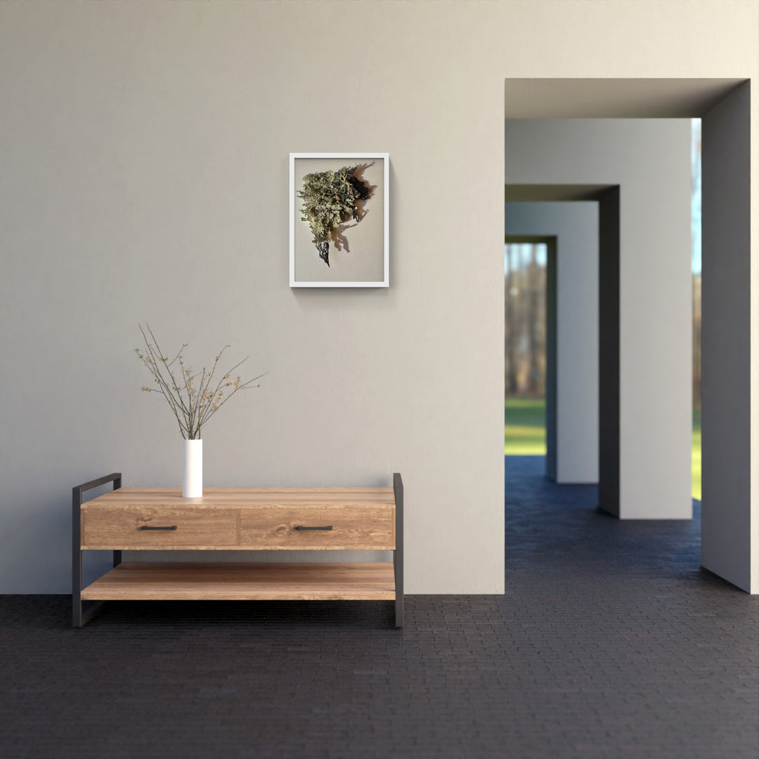 Layers of Lichen 3D Thread Sculpture.