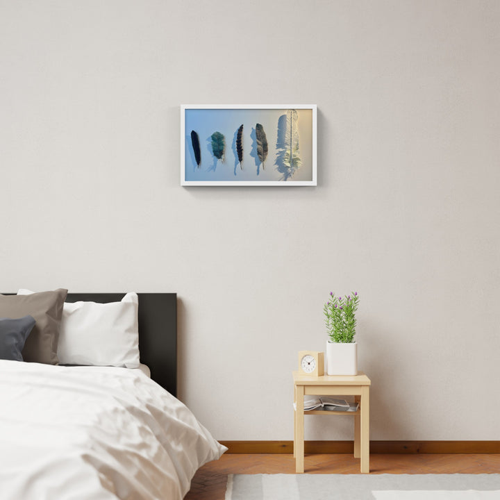 NZ bird feathers 3D Thread Sculpture.