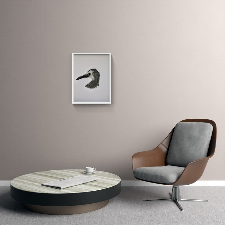 White Faced Heron 3D Thread Sculpture.