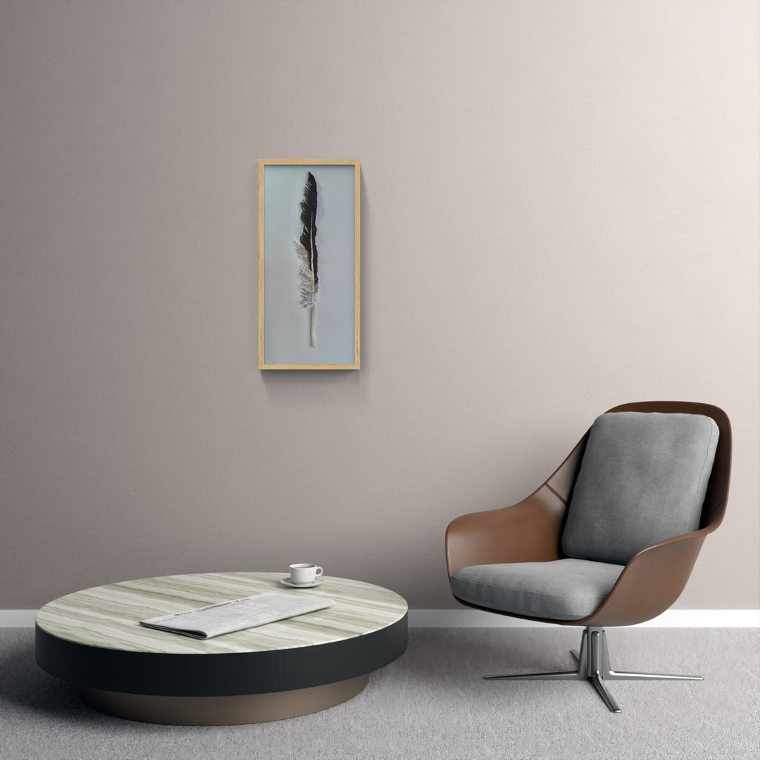 Gannet feather 3D Thread Sculpture.