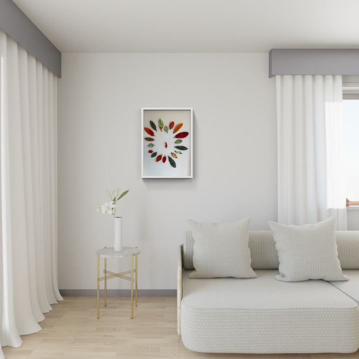 Pohutukawa leaves 3D Thread Sculpture.