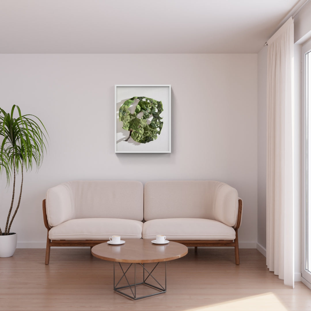 Giant Kawakawa Leaf 3D Thread Sculpture #7.