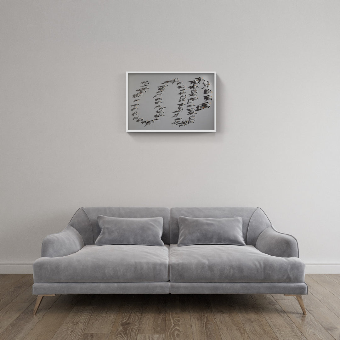 Insatiable Gannets 3D Thread Sculpture.