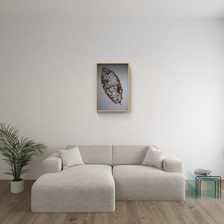 Large Māhoe Leaf skeleton. 3D Thread Sculpture #3.