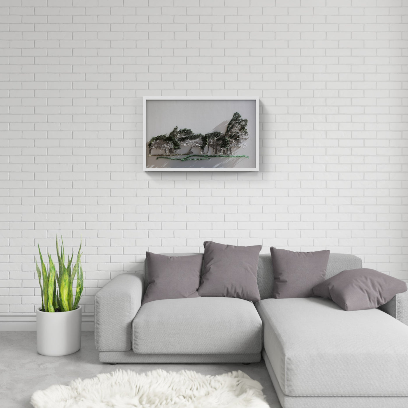 Windswept Kanuka - Slope Point. 3D Thread Sculpture.