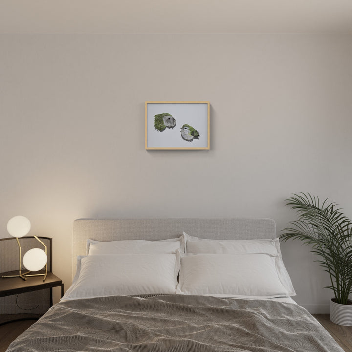 Kakapo & Rifleman 3D Thread Sculpture. (commission)