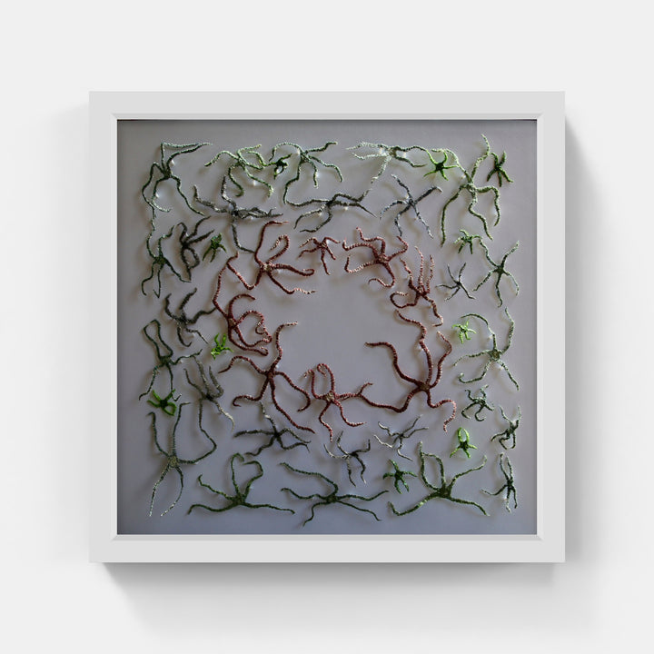 Brittlestar bed.  3d fibre art.
