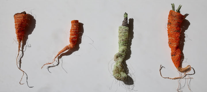 Wonky Carrots 3D Thread Sculpture.