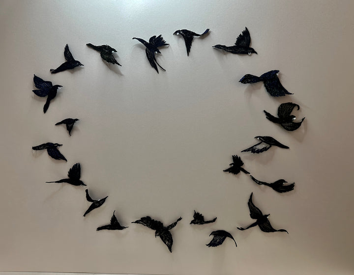 Dance of the Tui 3D Thread Sculpture #2.