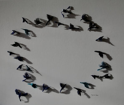 Dance of the Tui 3D Thread Sculpture #3.