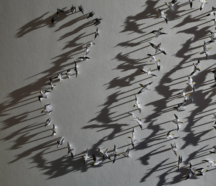 Insatiable Gannets 3D Thread Sculpture. #3.