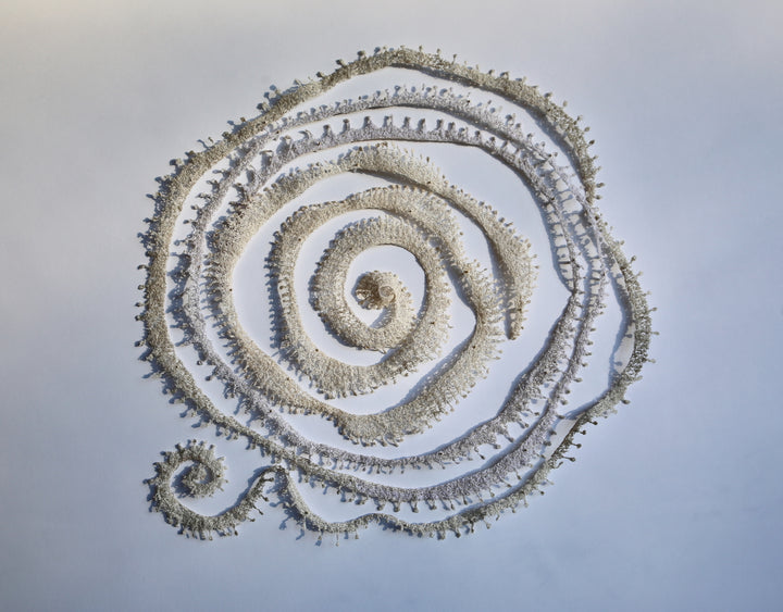 Egg Ribbon 3D Thread Sculpture.