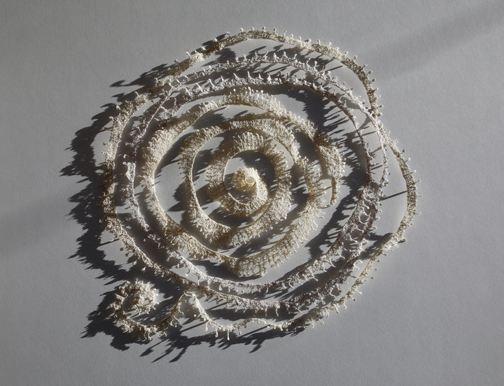 Egg Ribbon 3D Thread Sculpture.