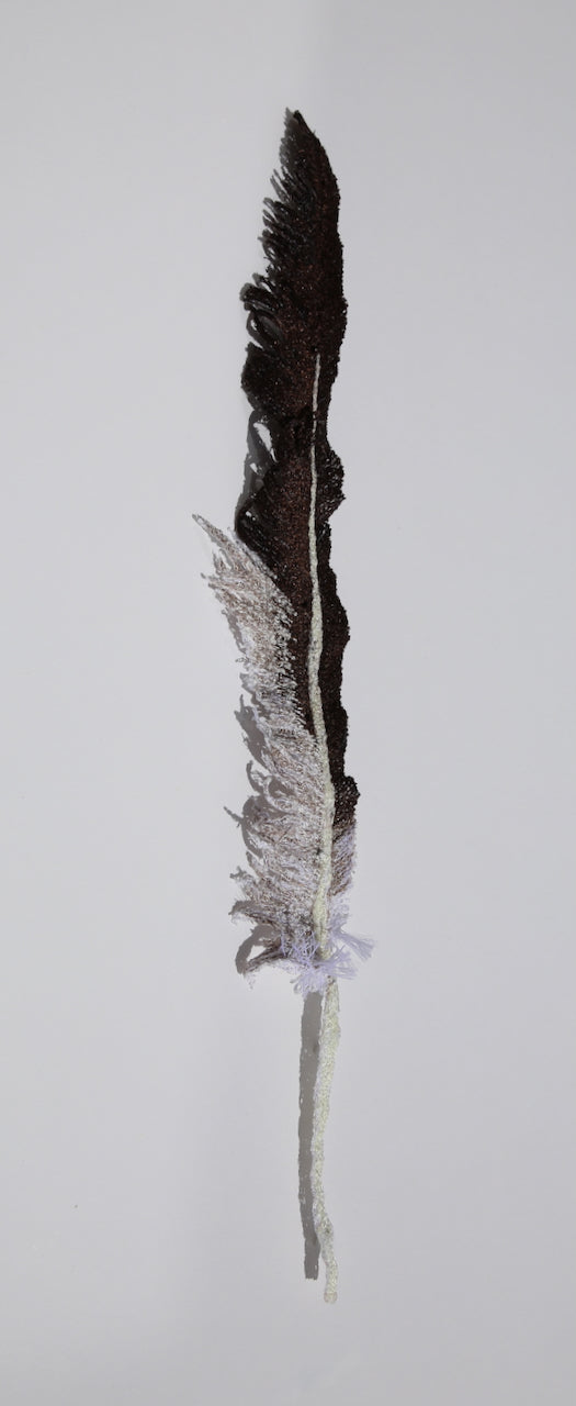 Gannet feather 3D Thread Sculpture.