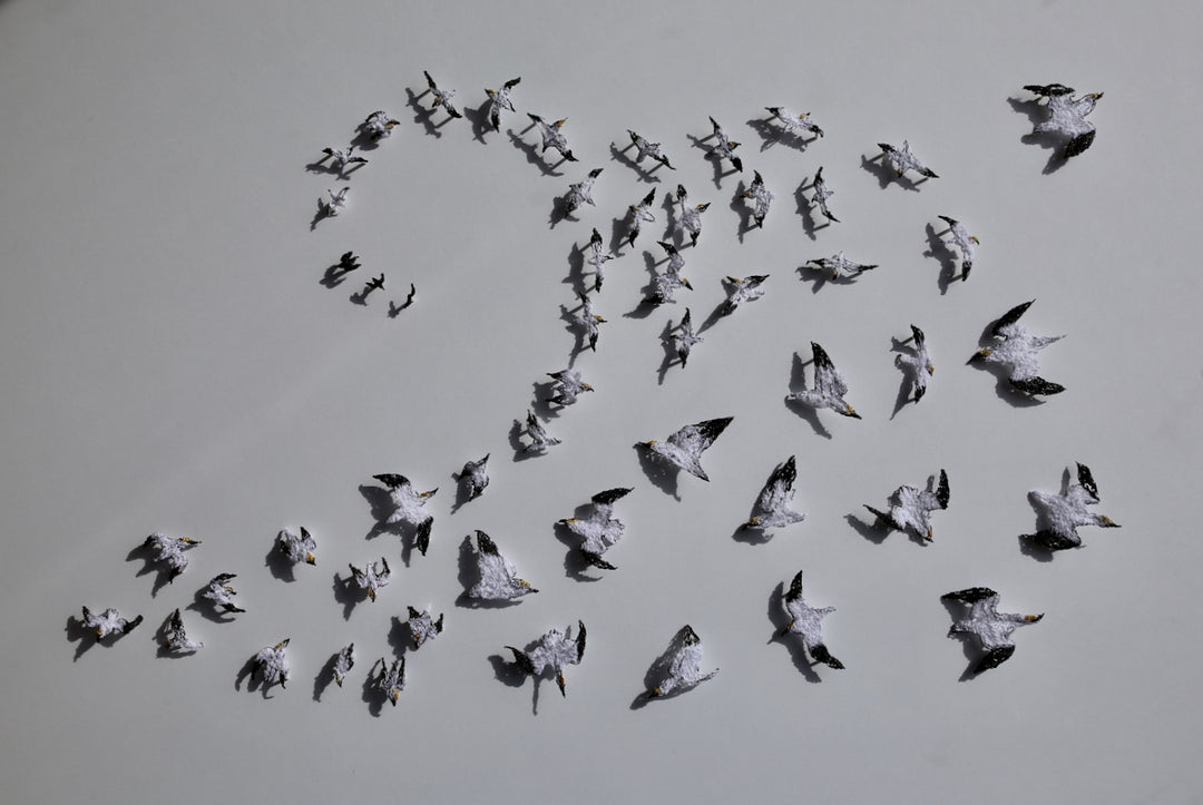 Insatiable Gannets 3D Thread Sculpture. #2