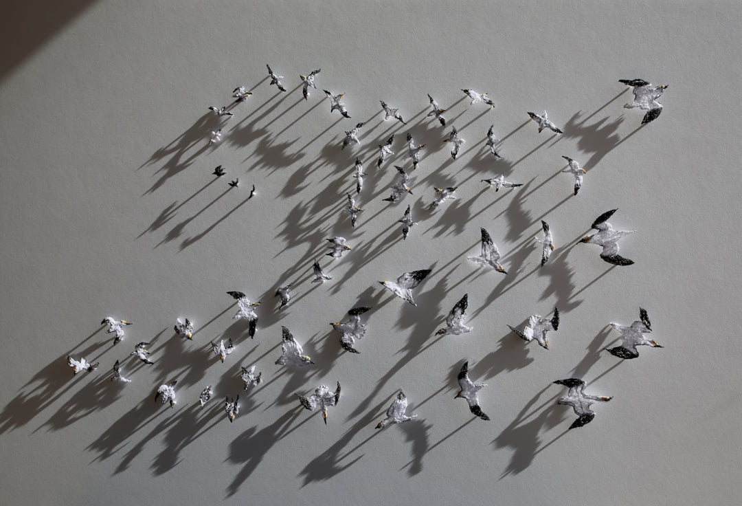 Insatiable Gannets 3D Thread Sculpture. #2