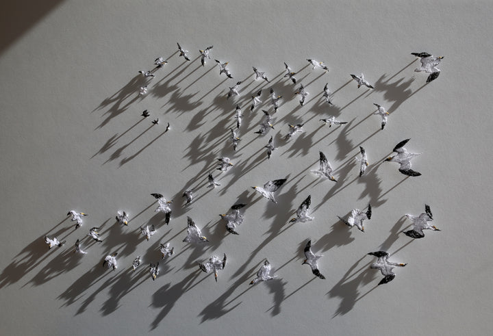 Insatiable Gannets 3D Thread Sculpture. #2