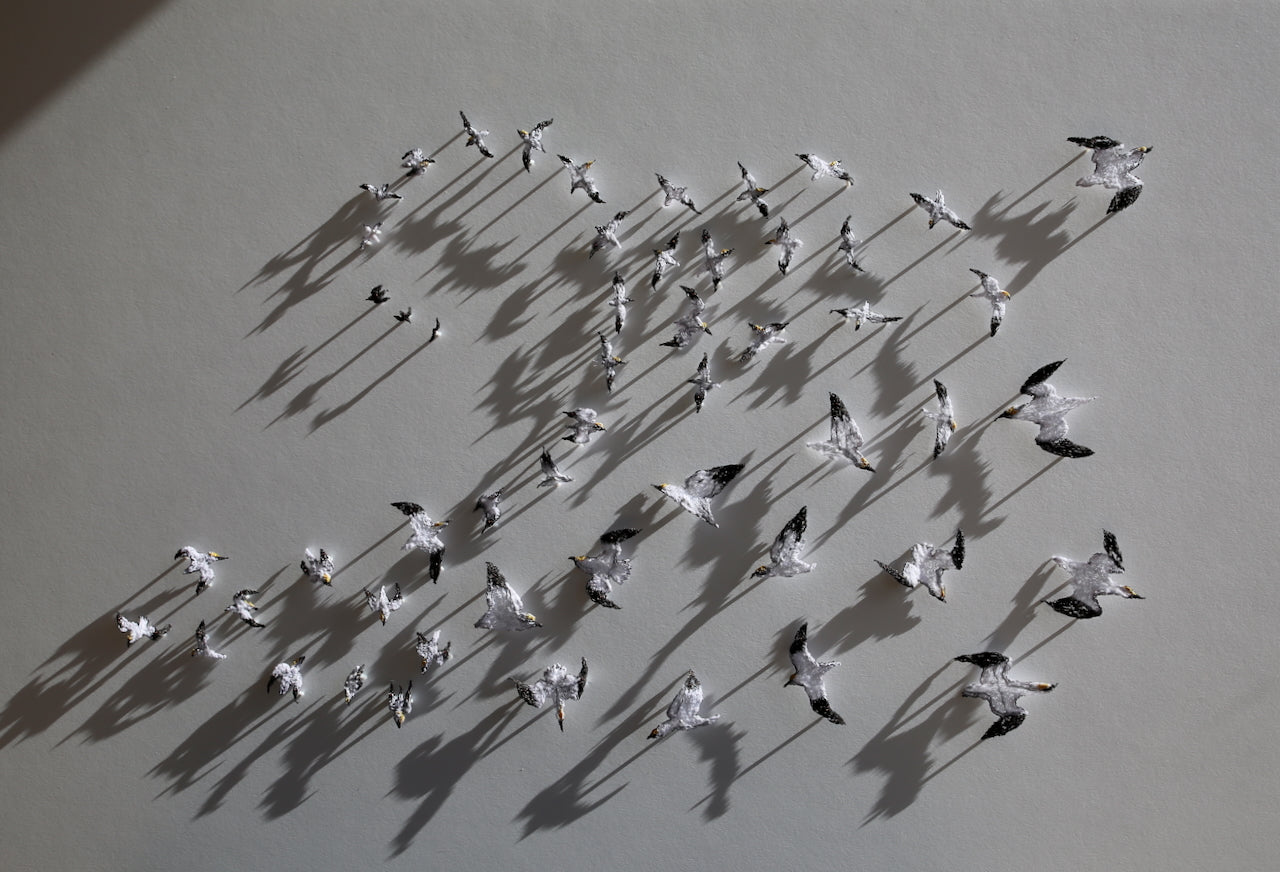 Insatiable Gannets 3D Thread Sculpture. #2