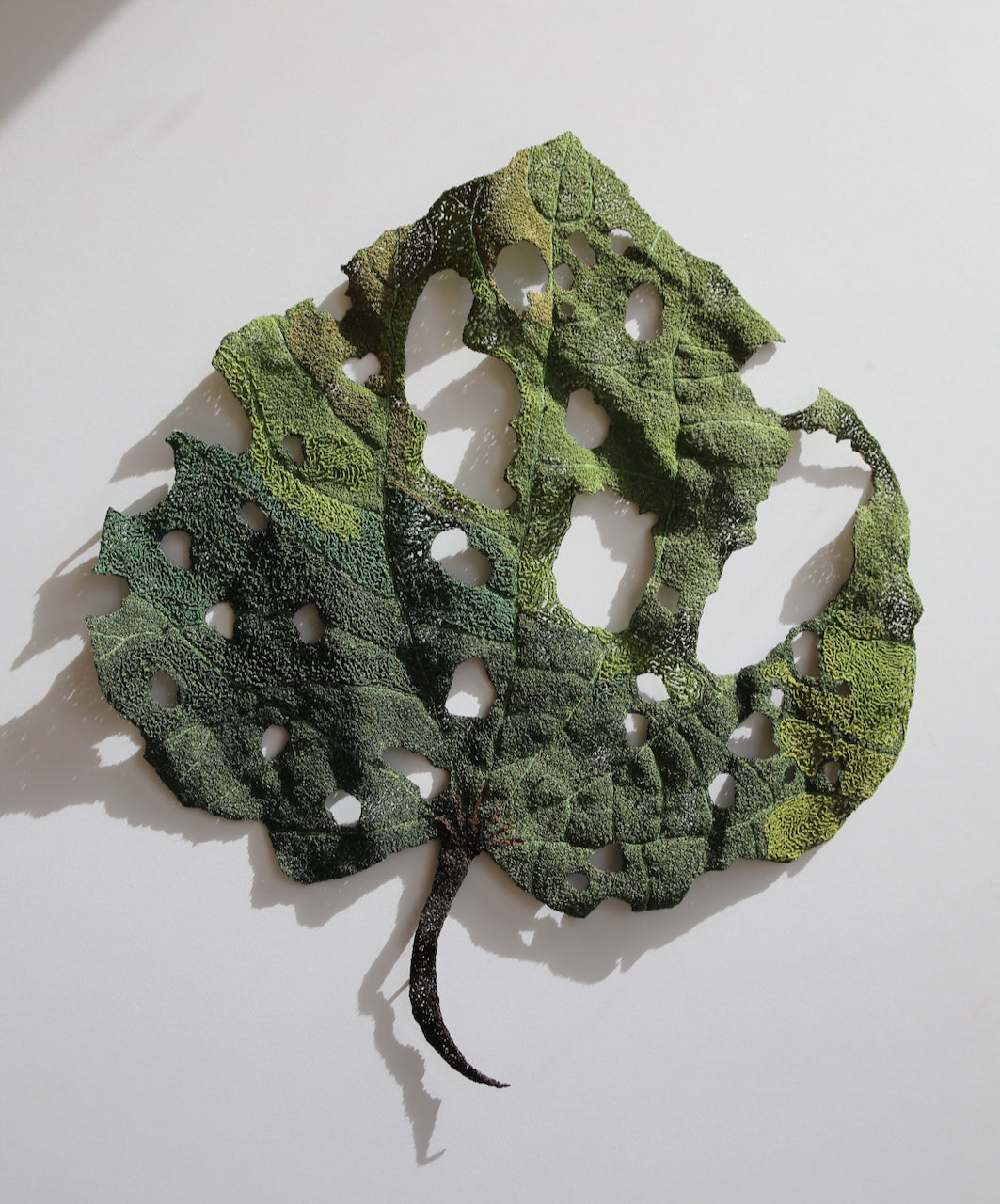 Giant Kawakawa Leaf 3D Thread Sculpture #9.