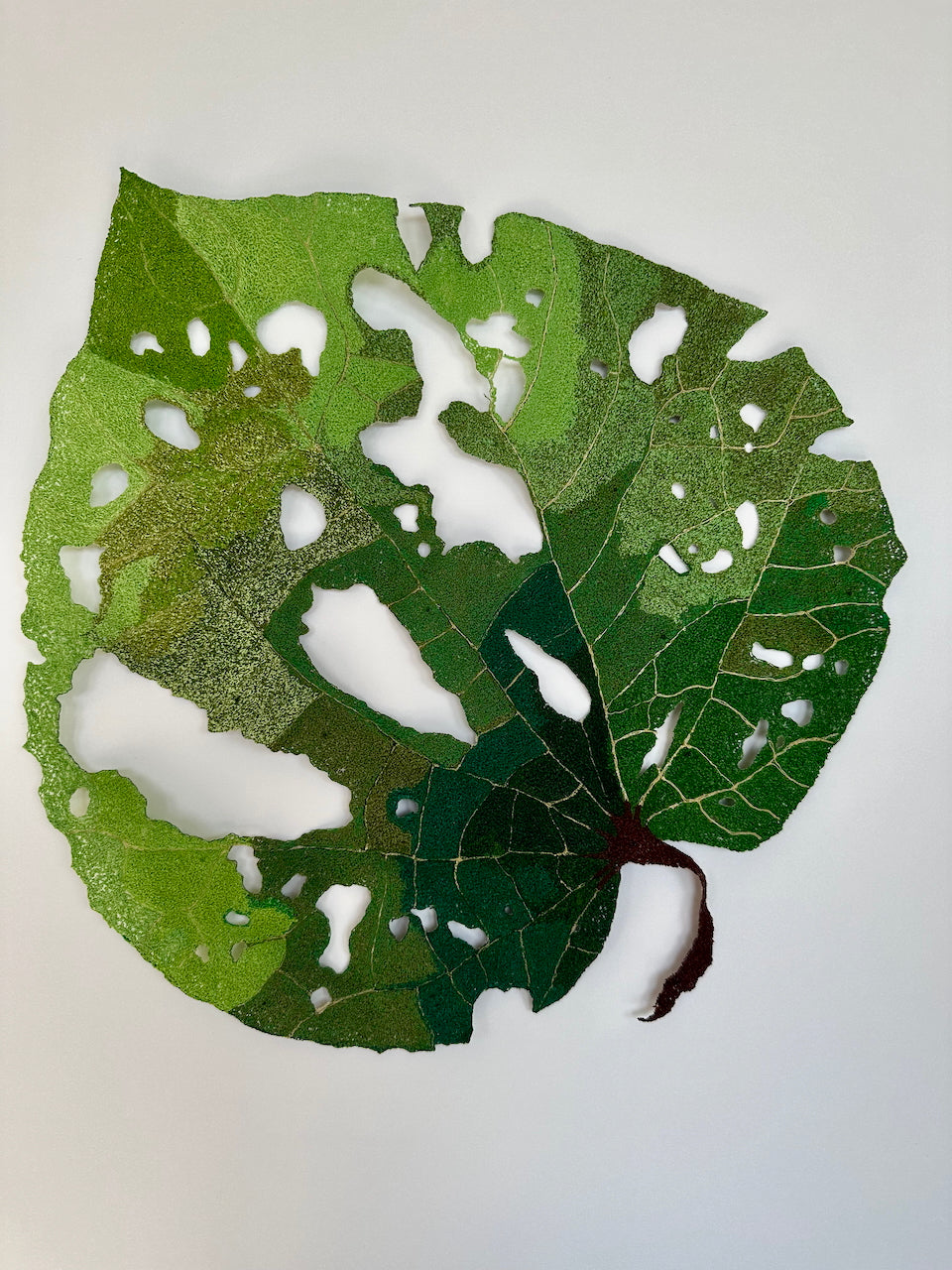 Giant Kawakawa Leaf 3D Thread Sculpture #6.