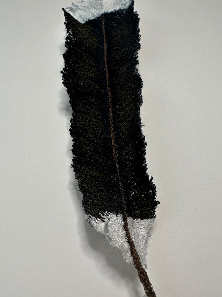 Huia feather 3D Thread Sculpture #3.