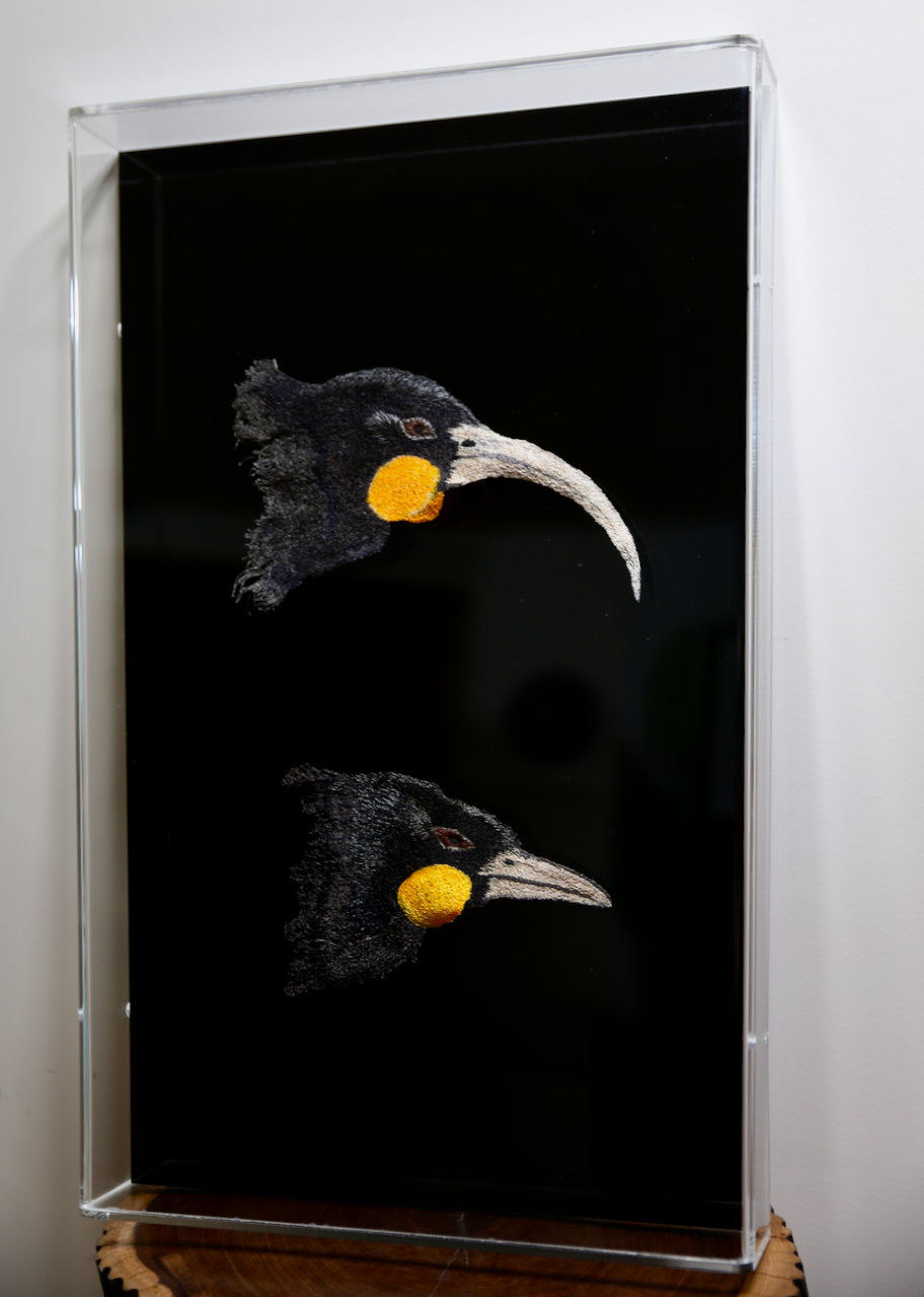 Huia 3D sculptural embroidery.