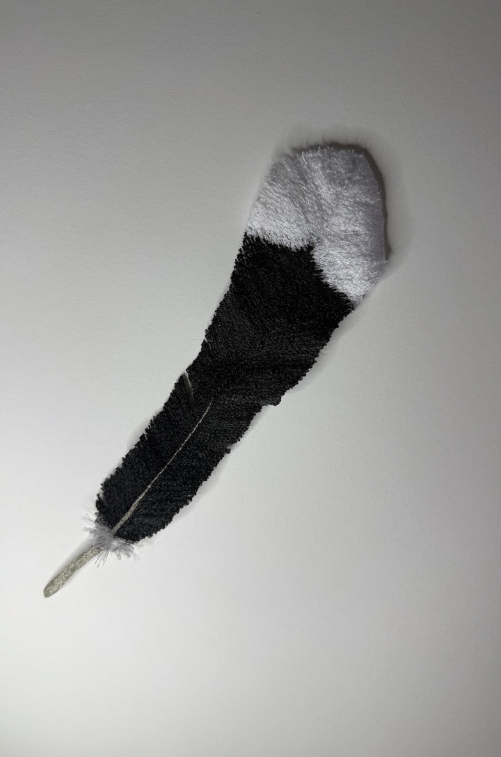 Huia feather 3D Thread Sculpture #7.