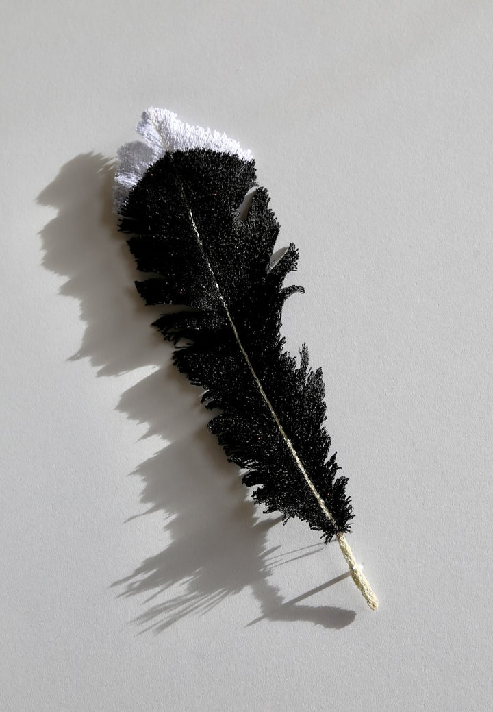 Huia feather 3D Thread Sculpture #8.
