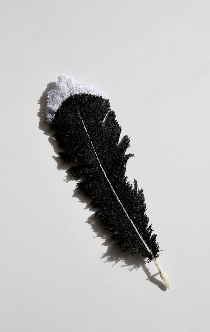 Huia feather 3D Thread Sculpture #8.