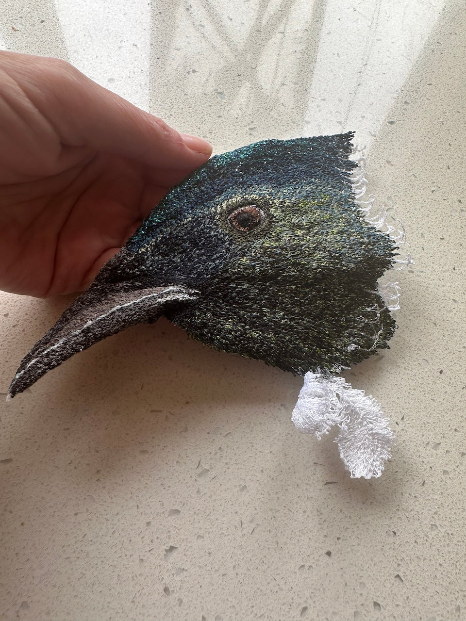 Tui sculptural embroidery