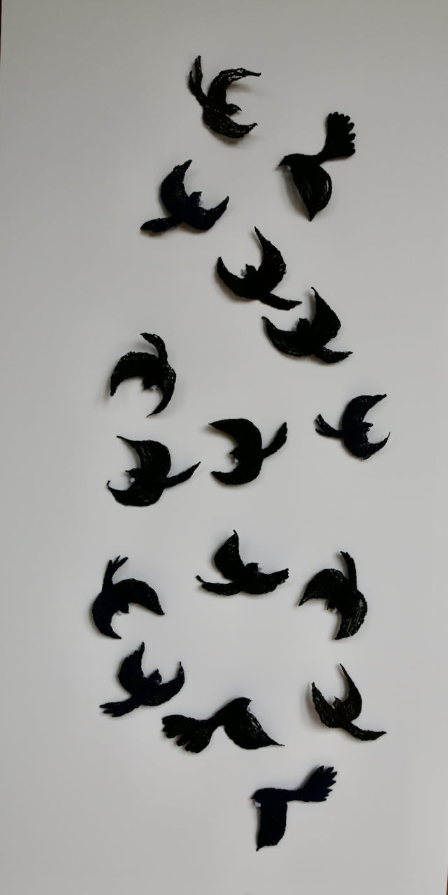 Dance of the Tui 3D Thread Sculpture.