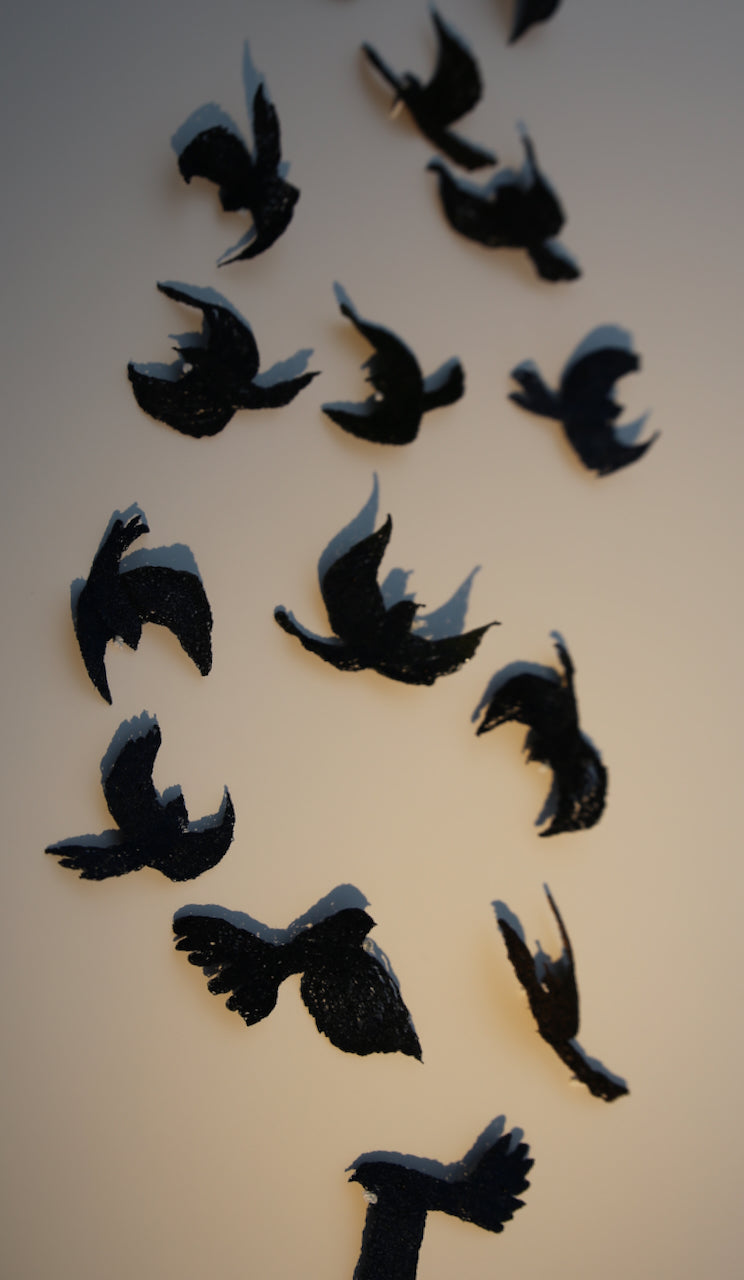 Dance of the Tui 3D Thread Sculpture.