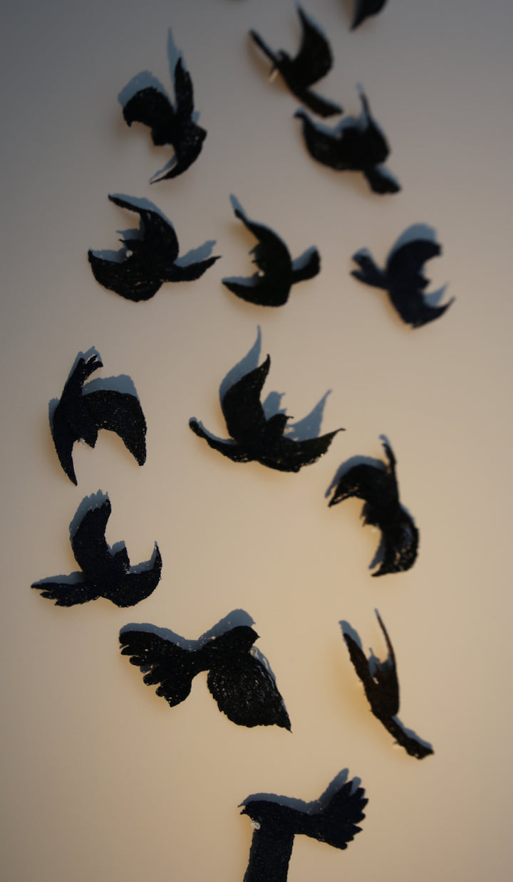 Dance of the Tui 3D Thread Sculpture.