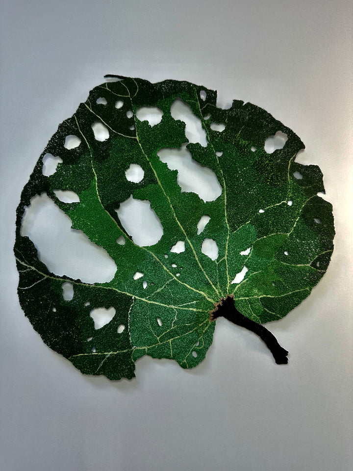 Giant Kawakawa Leaf 3D Thread Sculpture #3.