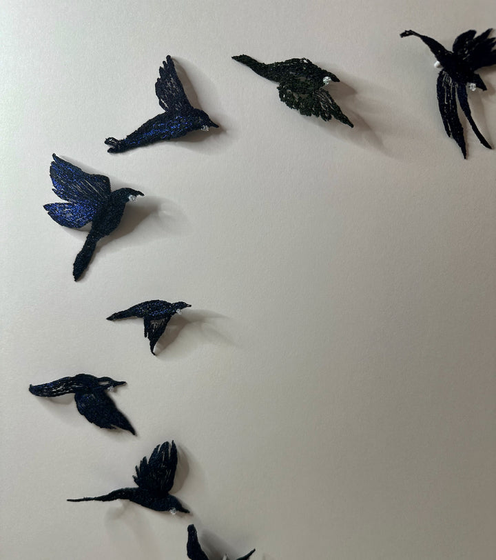 Dance of the Tui 3D Thread Sculpture #2.